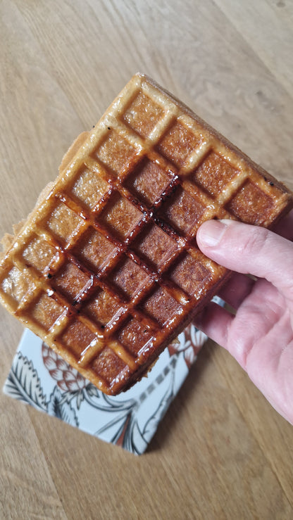 Gaufre feuilletée au riz : pâte à croissant crousti-moelleuse